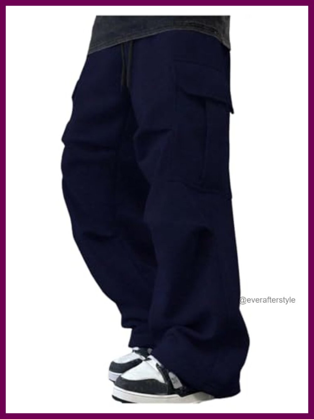 Men's Baggy Cargo Sweatpants Oversized Polyester Joggers